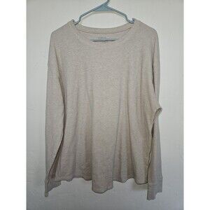 Time and Tru Men's Waffle Knit Long-Sleeve Shirt, Beige, Size XXXL